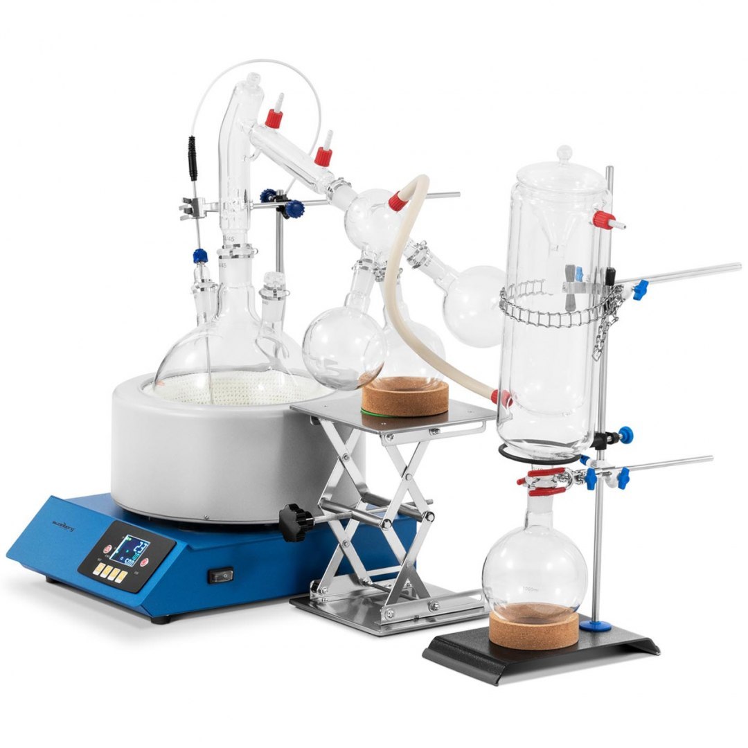 Destylator laboratoryjny do oddzielania substancji z krótką ścieżką 5 l 1800 obr./min 1100 W Steinberg Systems Destylator laboratoryjny do oddzielania substancji z krótką ścieżką 5 l 1800 obr./min 1100 W Steinberg Systems