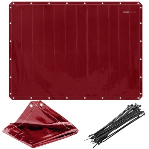 Ekran kurtyna spawalnicza ochronna 239 x 175 cm - czerwona Stamos Germany