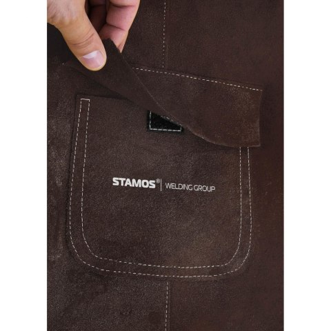 Fartuch spawalniczy ochronny skórzany rozmiar XL - brązowy Stamos Germany Fartuch spawalniczy ochronny skórzany rozmiar XL - brązowy Stamos Germany
