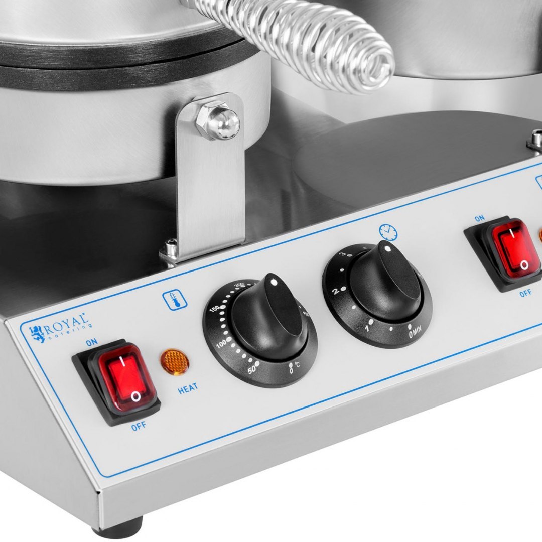 Gofrownica okrągła podwójna śr. gofra 185 mm 2600 W Royal Catering Gofrownica okrągła podwójna śr. gofra 185 mm 2600 W Royal Catering