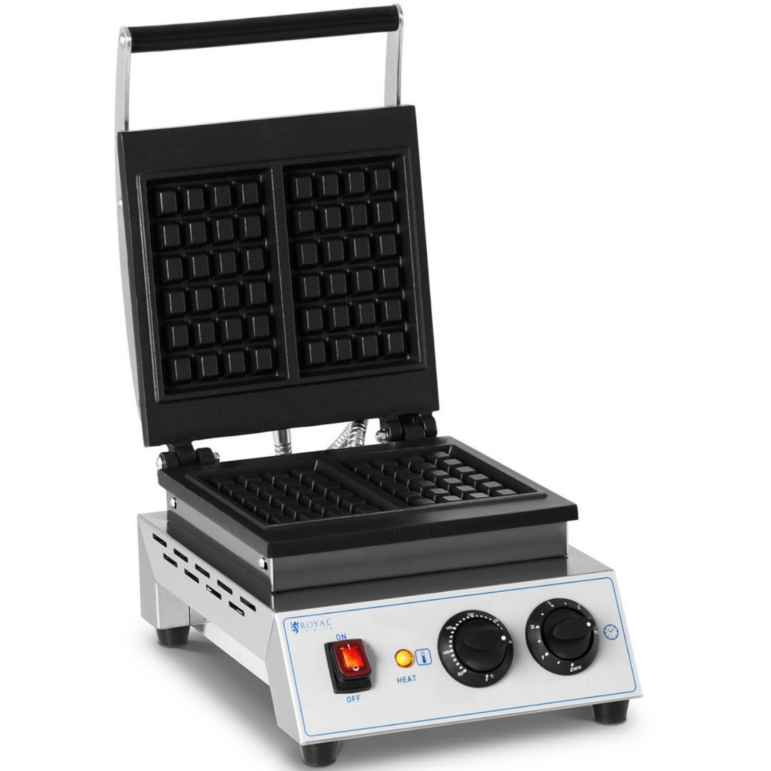 Gofrownica prostokątna na 2 gofry 170 x 210 mm TEFLON 1500 W Royal Catering Gofrownica prostokątna na 2 gofry 170 x 210 mm TEFLON 1500 W Royal Catering
