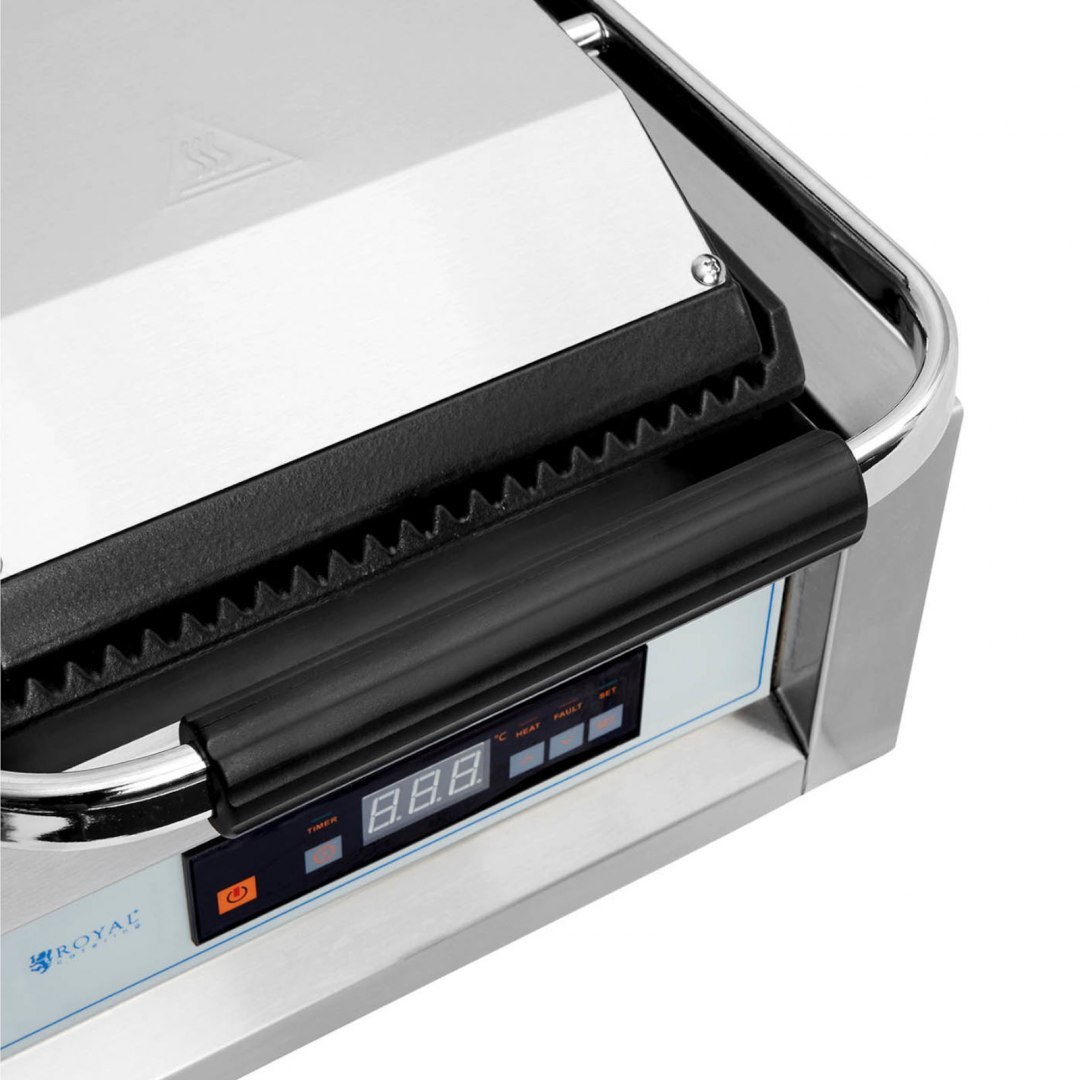 Grill elektryczny kontaktowy podwójny gładki ryflowany sterowany elektronicznie 2 x 1800 W 230V Royal Catering Grill elektryczny kontaktowy podwójny gładki ryflowany sterowany elektronicznie 2 x 1800 W 230V Royal Catering