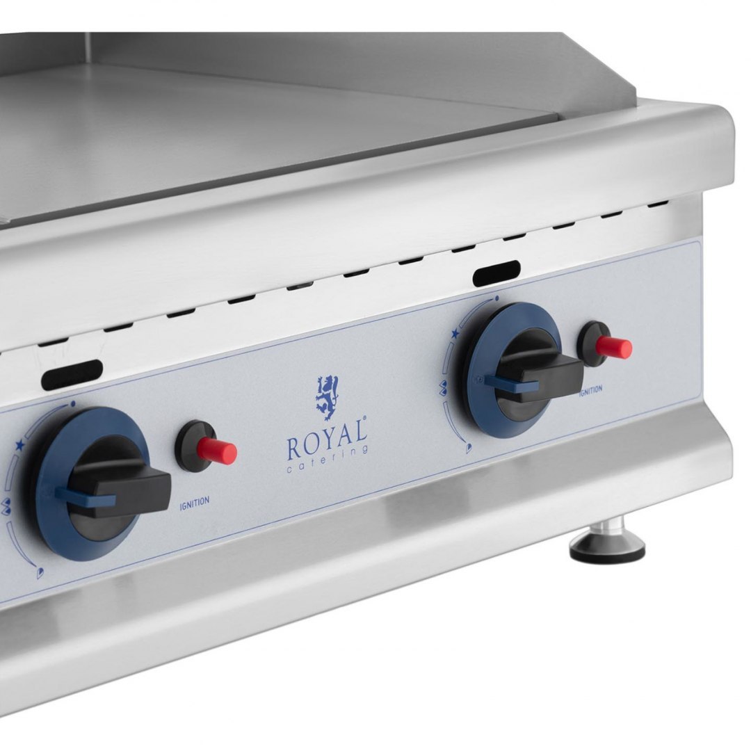 Grill gazowy podwójny gładki ryflowany na gaz ziemny 0.02 bar 74.5 x 40 cm 2 x 3100 W Royal Catering Grill gazowy podwójny gładki ryflowany na gaz ziemny 0.02 bar 74.5 x 40 cm 2 x 3100 W Royal Catering