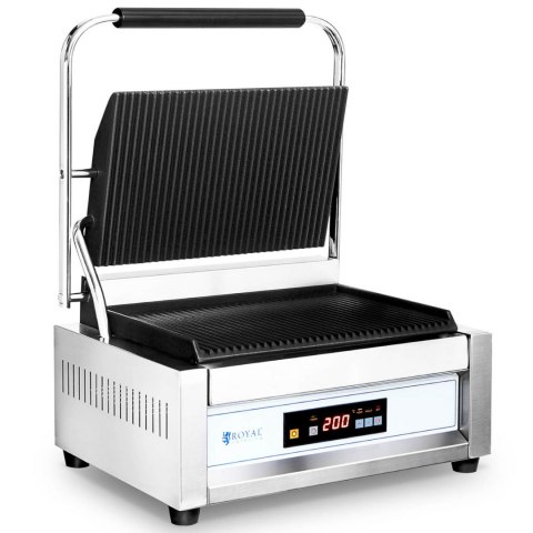 Grill kontaktowy ryflowany sterowany elektronicznie 34 x 23 cm 2200 W Royal Catering Grill kontaktowy ryflowany sterowany elektronicznie 34 x 23 cm 2200 W Royal Catering