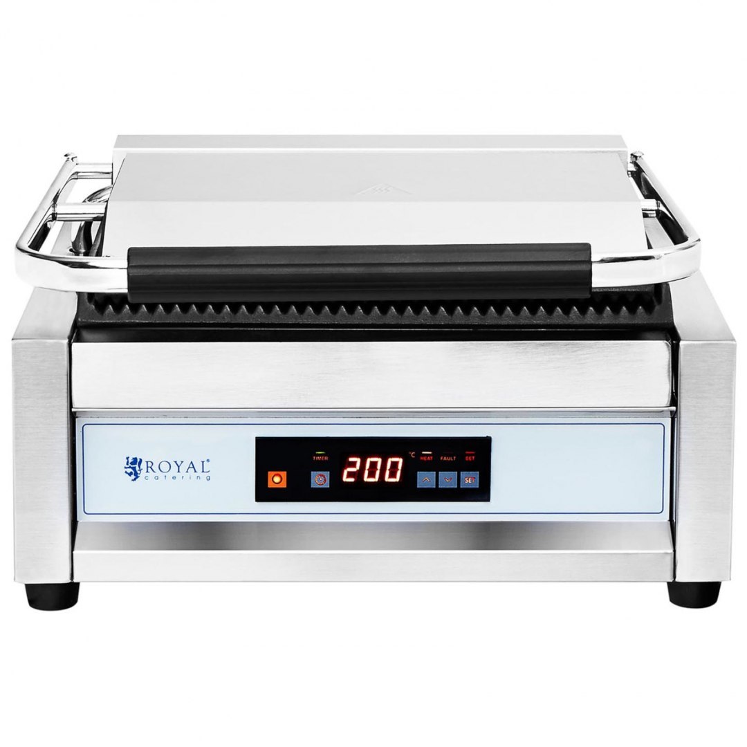 Grill kontaktowy ryflowany sterowany elektronicznie 34 x 23 cm 2200 W Royal Catering Grill kontaktowy ryflowany sterowany elektronicznie 34 x 23 cm 2200 W Royal Catering