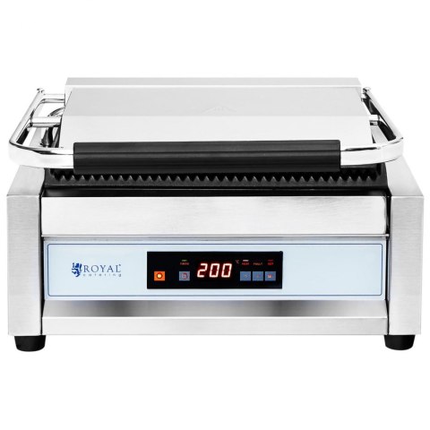 Grill kontaktowy ryflowany sterowany elektronicznie 34 x 23 cm 2200 W Royal Catering Grill kontaktowy ryflowany sterowany elektronicznie 34 x 23 cm 2200 W Royal Catering
