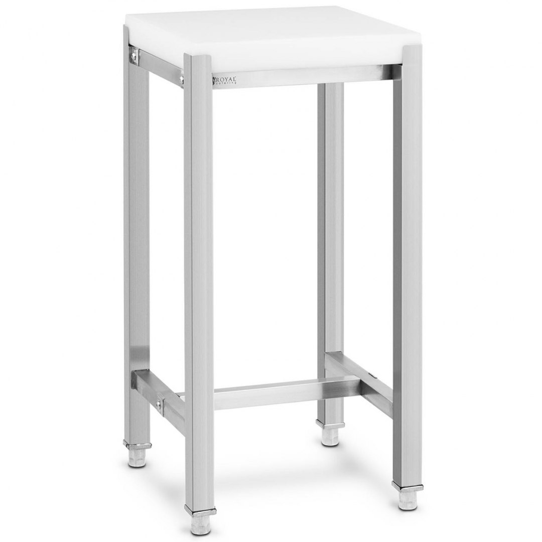 Kloc masarski rozbiorowy z polietylenu na stalowej podstawie 40 x 40 x 80 cm Royal Catering Kloc masarski rozbiorowy z polietylenu na stalowej podstawie 40 x 40 x 80 cm Royal Catering