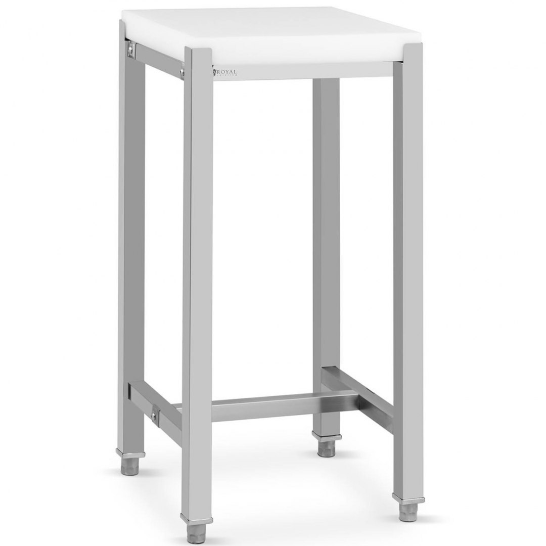 Kloc masarski rozbiorowy z polietylenu na stalowej podstawie 40 x 40 x 88 cm Royal Catering Kloc masarski rozbiorowy z polietylenu na stalowej podstawie 40 x 40 x 88 cm Royal Catering
