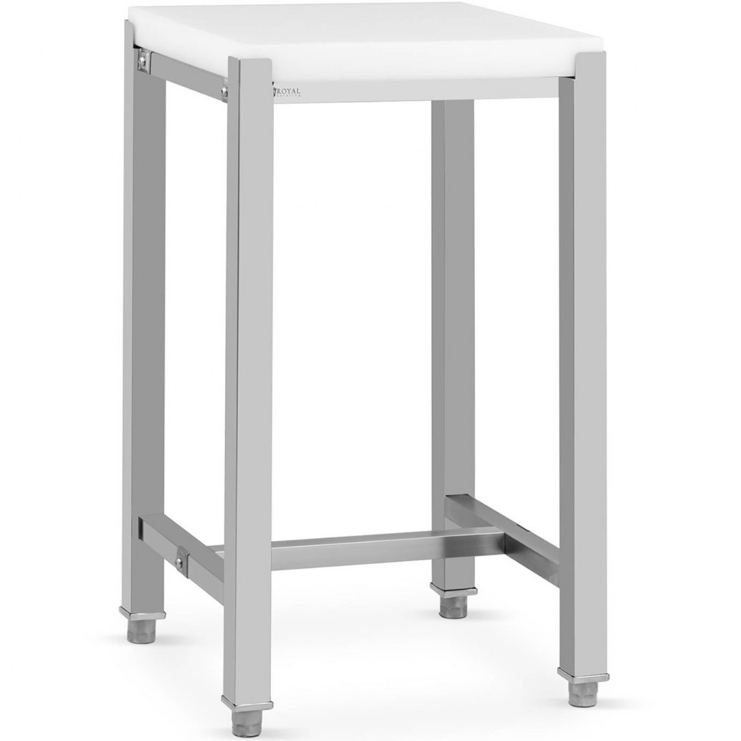 Kloc masarski rozbiorowy z polietylenu na stalowej podstawie 40 x 50 x 86.5 cm Royal Catering Kloc masarski rozbiorowy z polietylenu na stalowej podstawie 40 x 50 x 86.5 cm Royal Catering