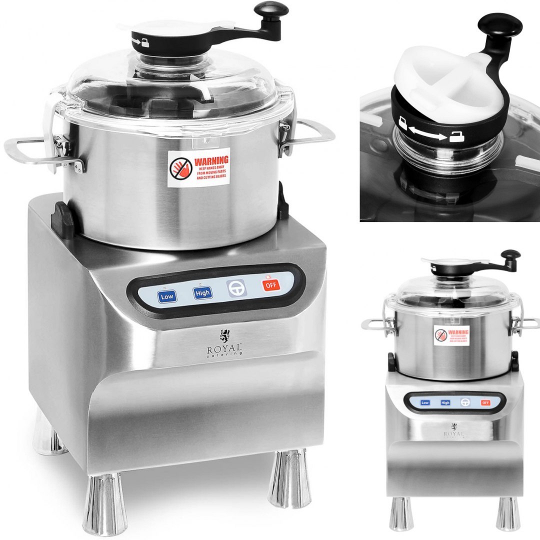 Kuter wilk gastronomiczny do siekania mielenia krojenia mięsa warzyw 5 l 1500/2800 obr./min 800 W Royal Catering Kuter wilk gastronomiczny do siekania mielenia krojenia mięsa warzyw 5 l 1500/2800 obr./min 800 W Royal Catering
