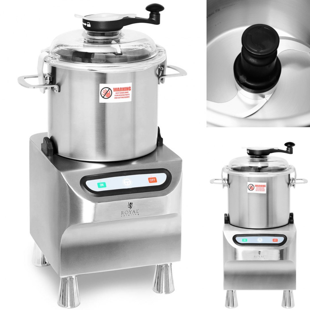 Kuter wilk gastronomiczny do siekania mielenia krojenia mięsa warzyw 8 l 1500 obr./min 800 W Royal Catering Kuter wilk gastronomiczny do siekania mielenia krojenia mięsa warzyw 8 l 1500 obr./min 800 W Royal Catering