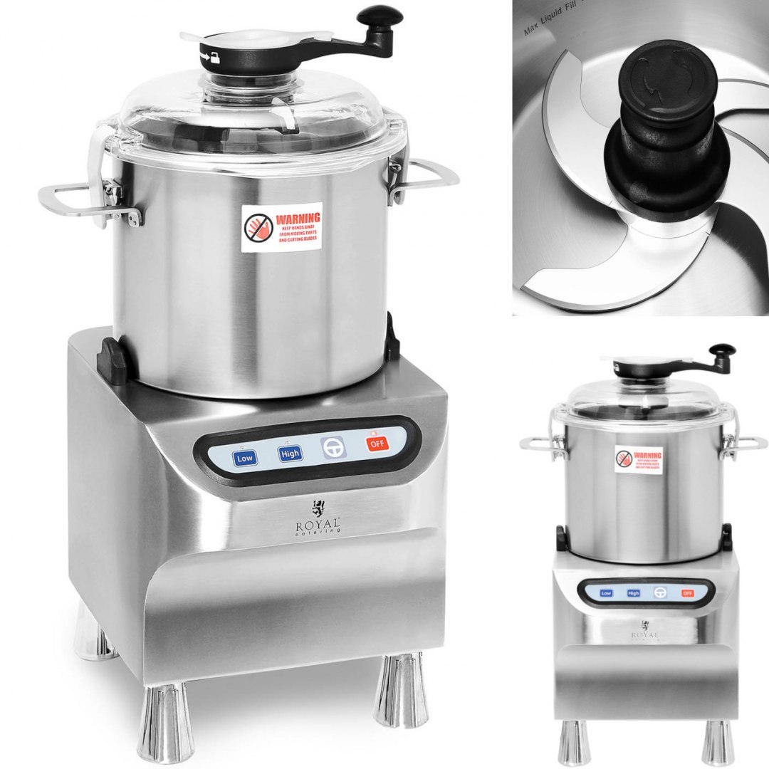 Kuter wilk gastronomiczny do siekania mielenia krojenia mięsa warzyw 8 l 1500/2800 obr./min 800 W Royal Catering Kuter wilk gastronomiczny do siekania mielenia krojenia mięsa warzyw 8 l 1500/2800 obr./min 800 W Royal Catering
