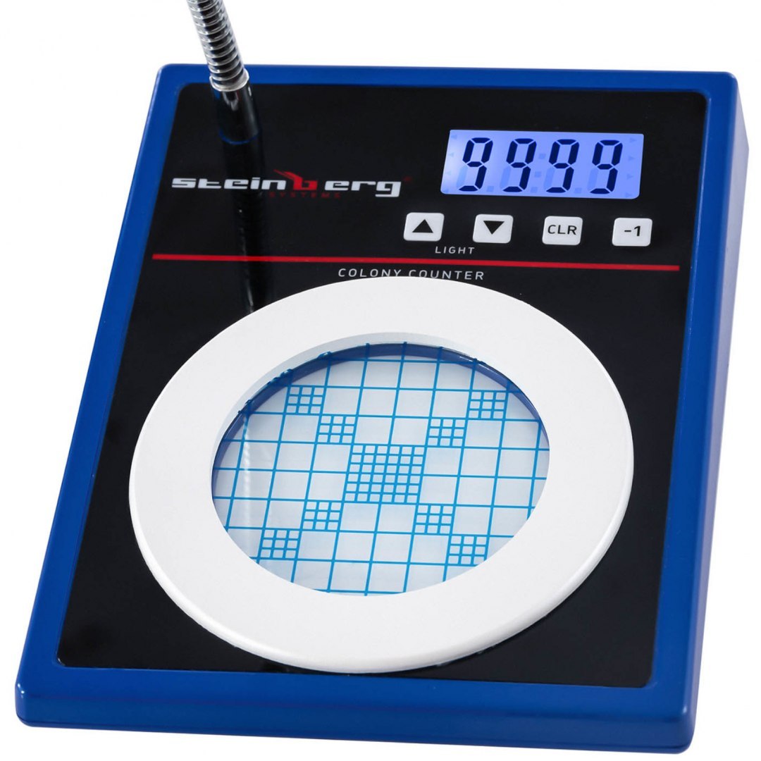 Licznik kolonii bakterii cyfrowy precyzyjny LCD 5-10x 0-9999 Steinberg Systems Licznik kolonii bakterii cyfrowy precyzyjny LCD 5-10x 0-9999 Steinberg Systems