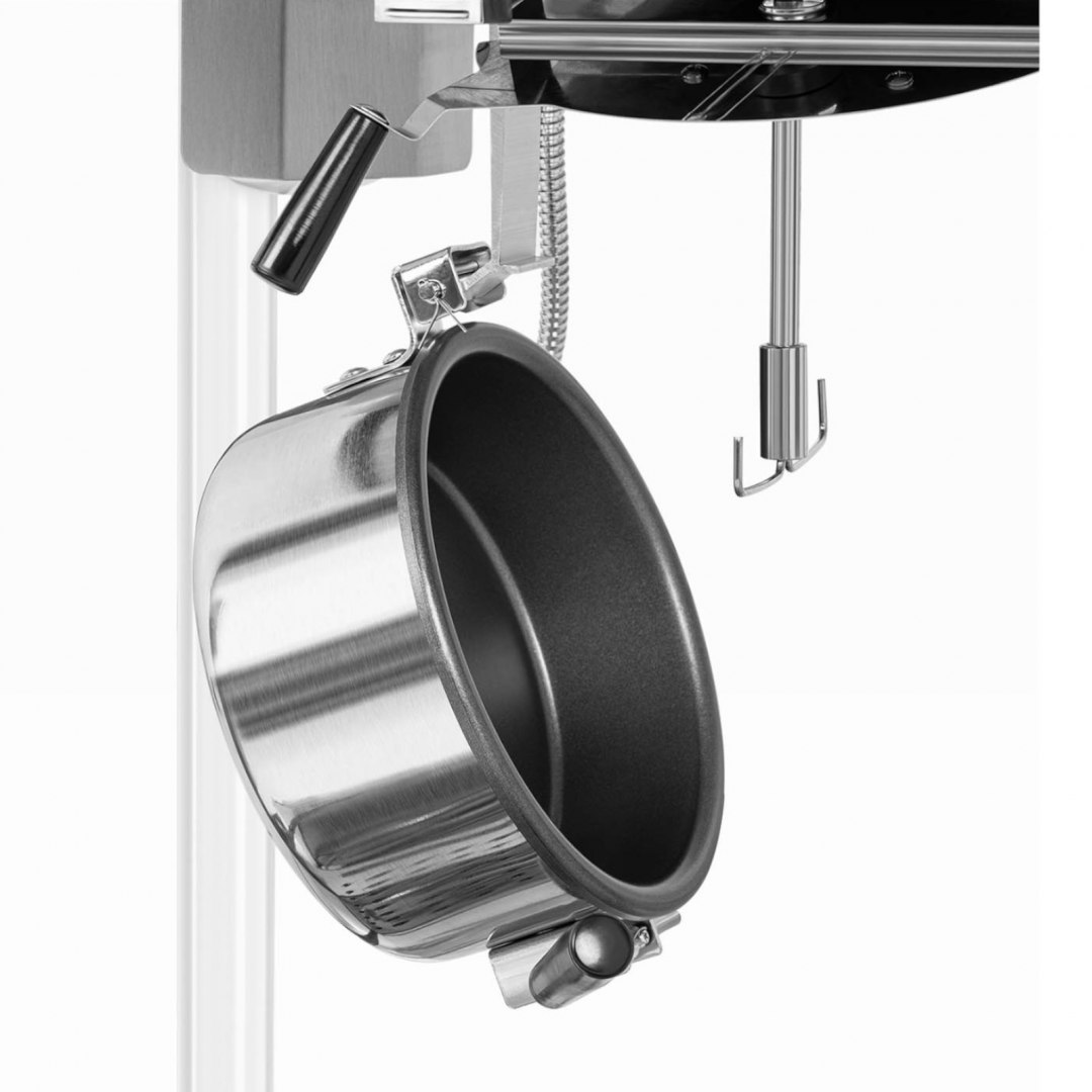 Maszyna automat urządzenie do prażenia popcornu retro TEFLON 1600 W 5-6 kg/h - biało-złota Royal Catering Maszyna automat urządzenie do prażenia popcornu retro TEFLON 1600 W 5-6 kg/h - biało-złota Royal Catering