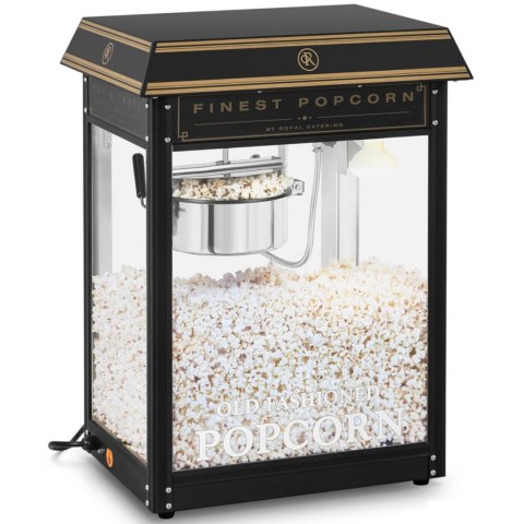 Maszyna automat urządzenie do prażenia popcornu retro TEFLON 1600 W 5-6 kg/h - czarno-złota Royal Catering Maszyna automat urządzenie do prażenia popcornu retro TEFLON 1600 W 5-6 kg/h - czarno-złota Royal Catering
