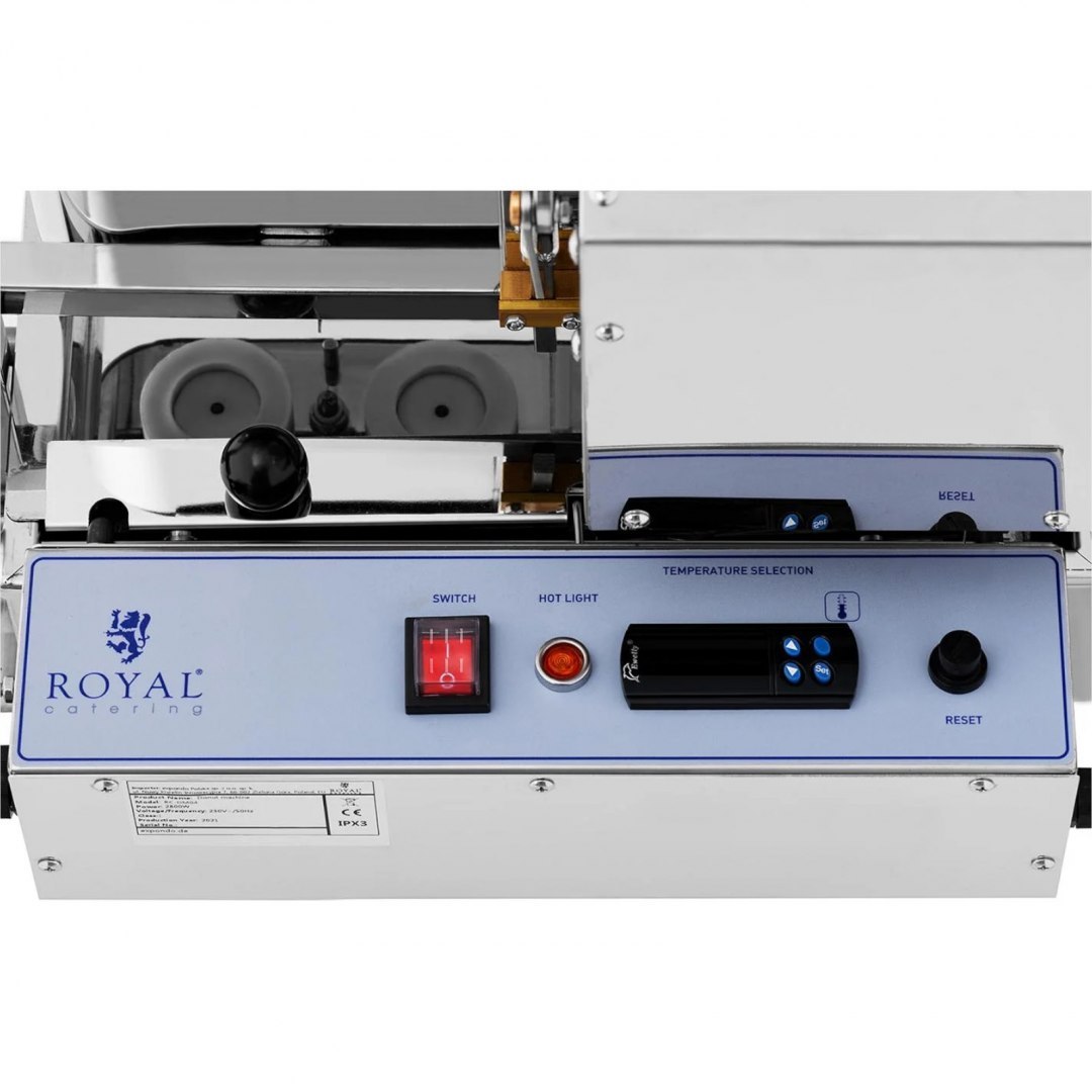 Maszyna do produkcji formowania smażenia pączków donutów 960 szt./godz 2800 W 8 l Royal Catering Maszyna do produkcji formowania smażenia pączków donutów 960 szt./godz 2800 W 8 l Royal Catering