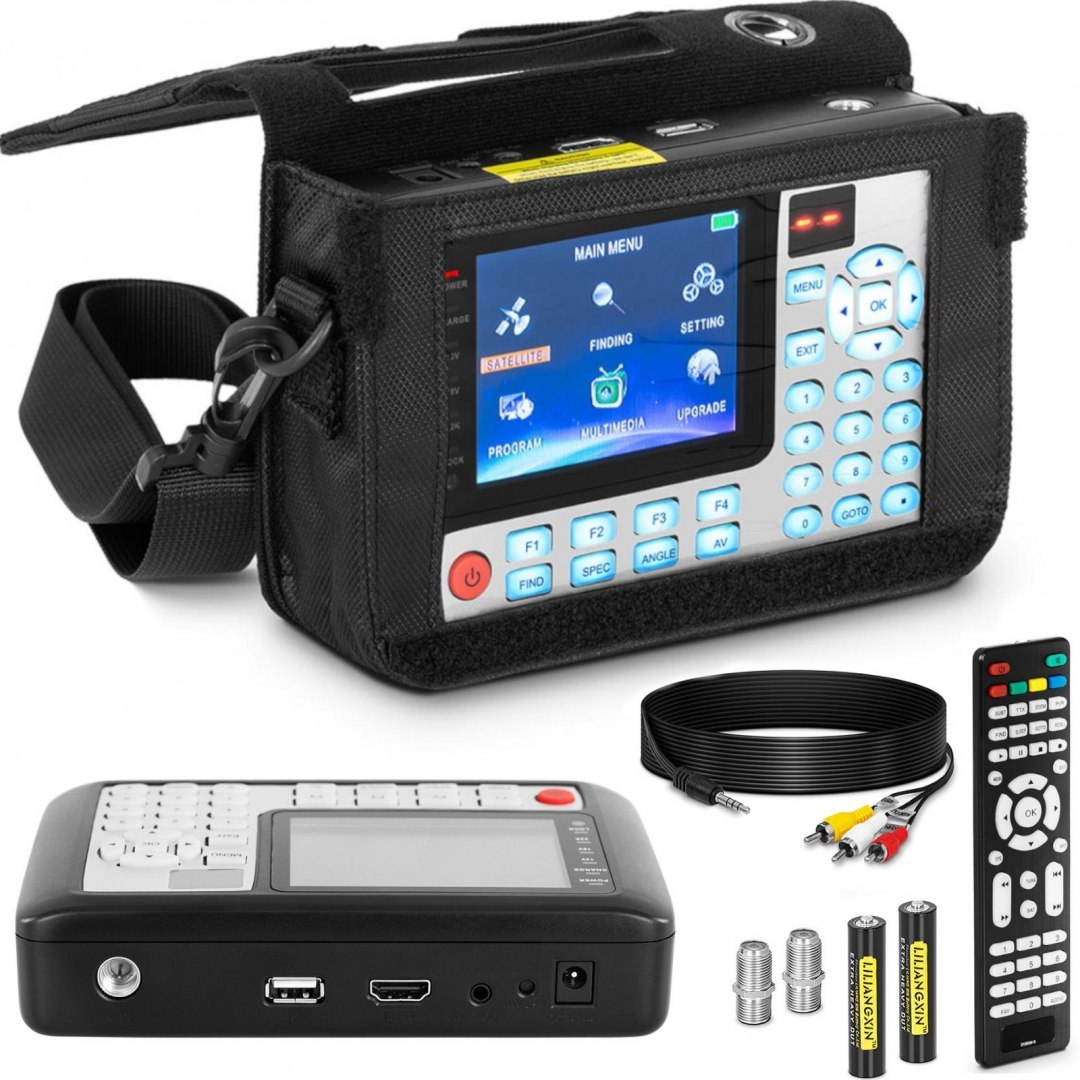 Miernik sygnału telewizyjnego satelitarnego DVB-S2 DiSEqC 1.0-1.3 USALS LCD USB 4400mAh Steinberg Systems Miernik sygnału telewizyjnego satelitarnego DVB-S2 DiSEqC 1.0-1.3 USALS LCD USB 4400mAh Steinberg Systems