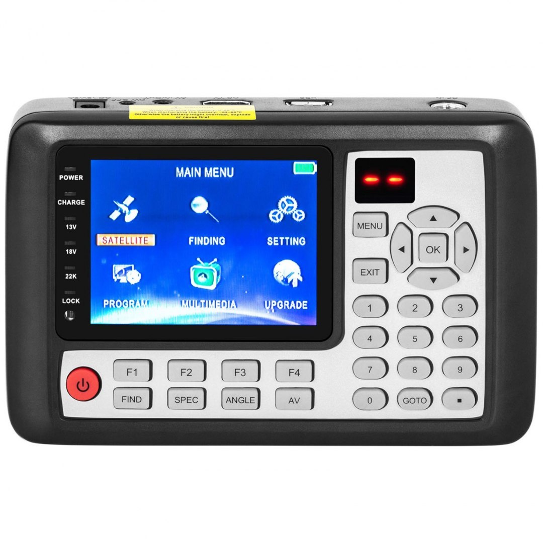 Miernik sygnału telewizyjnego satelitarnego DVB-S2 DiSEqC 1.0-1.3 USALS LCD USB 4400mAh Steinberg Systems Miernik sygnału telewizyjnego satelitarnego DVB-S2 DiSEqC 1.0-1.3 USALS LCD USB 4400mAh Steinberg Systems
