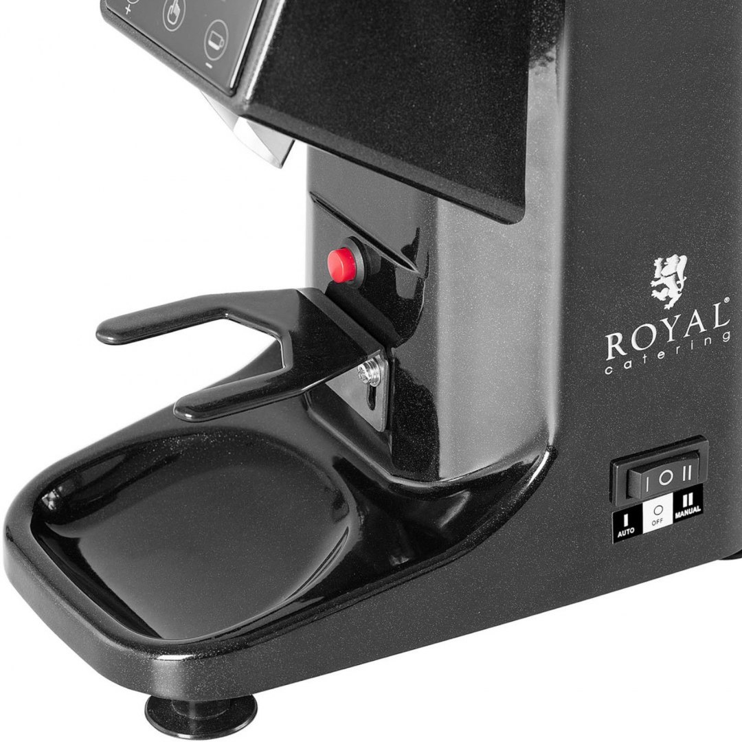 Młynek do mielenia kawy elektryczny aluminiowy z panelem dotykowym 500/1000 ml 200 W czarny Royal Catering Młynek do mielenia kawy elektryczny aluminiowy z panelem dotykowym 500/1000 ml 200 W czarny Royal Catering