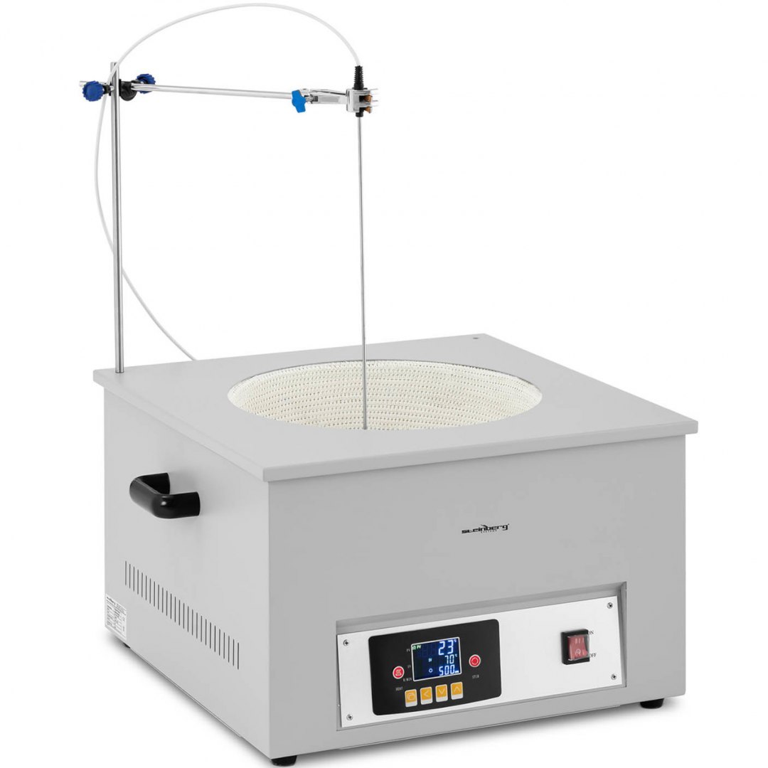 Płaszcz grzewczy laboratoryjny z mieszadłem magnetycznym + statyw 20 l 1800 obr./min 300 C Steinberg Systems Płaszcz grzewczy laboratoryjny z mieszadłem magnetycznym + statyw 20 l 1800 obr./min 300 C Steinberg Systems