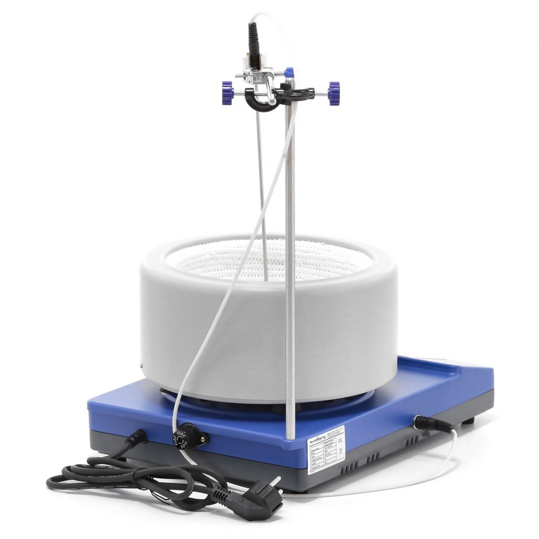 Płaszcz grzewczy laboratoryjny z mieszadłem magnetycznym + statyw 3 l 1800 obr./min 300 C Steinberg Systems Płaszcz grzewczy laboratoryjny z mieszadłem magnetycznym + statyw 3 l 1800 obr./min 300 C Steinberg Systems
