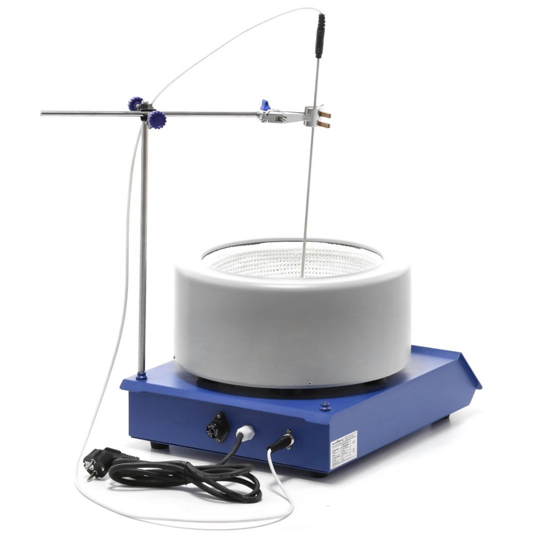 Płaszcz grzewczy laboratoryjny z mieszadłem magnetycznym + statyw 5 l 1800 obr./min 300 C Steinberg Systems Płaszcz grzewczy laboratoryjny z mieszadłem magnetycznym + statyw 5 l 1800 obr./min 300 C Steinberg Systems