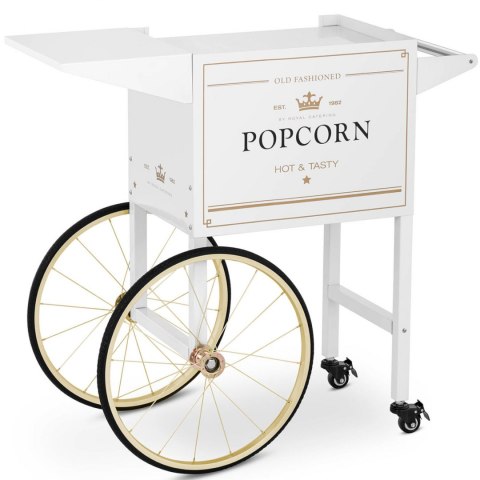 Wózek podstawa do maszyny do popcornu z szafką retro 51 x 37 cm - biało-złoty Royal Catering Wózek podstawa do maszyny do popcornu z szafką retro 51 x 37 cm - biało-złoty Royal Catering