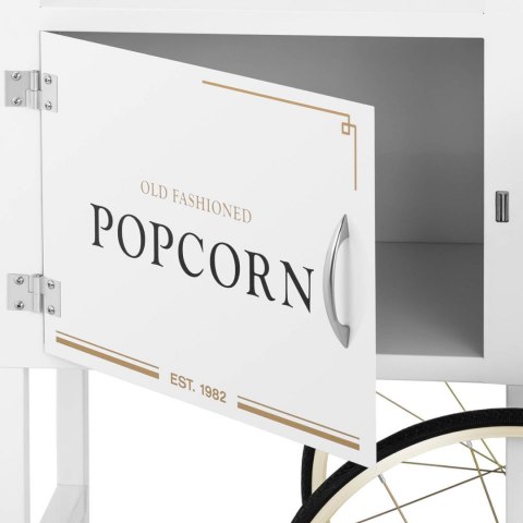 Wózek podstawa do maszyny do popcornu z szafką retro 51 x 37 cm - biało-złoty Royal Catering Wózek podstawa do maszyny do popcornu z szafką retro 51 x 37 cm - biało-złoty Royal Catering