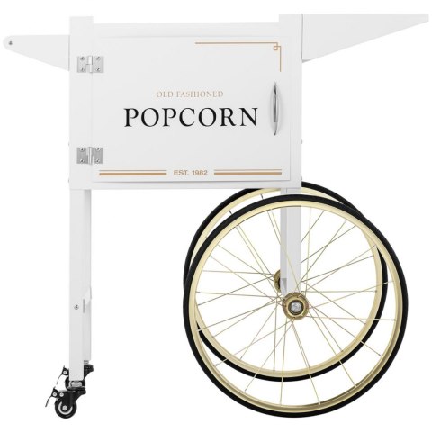 Wózek podstawa do maszyny do popcornu z szafką retro 51 x 37 cm - biało-złoty Royal Catering Wózek podstawa do maszyny do popcornu z szafką retro 51 x 37 cm - biało-złoty Royal Catering