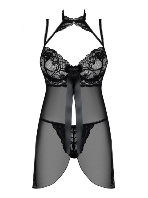 Koszulka Elizenes Babydoll Czarna + stringi GRATIS! Czarny S/M Koszulka Elizenes Babydoll Czarna + stringi GRATIS! Czarny S/M