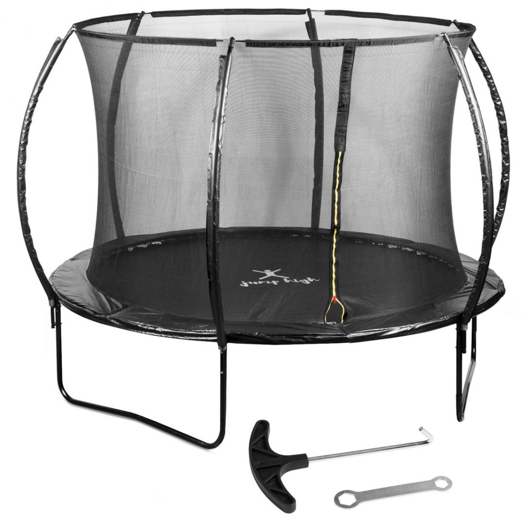Trampolina ogrodowa dla dzieci dorosłych z siatką wewnętrzną śr. 305 cm do 120 kg UNIPRODO Trampolina ogrodowa dla dzieci dorosłych z siatką wewnętrzną śr. 305 cm do 120 kg UNIPRODO
