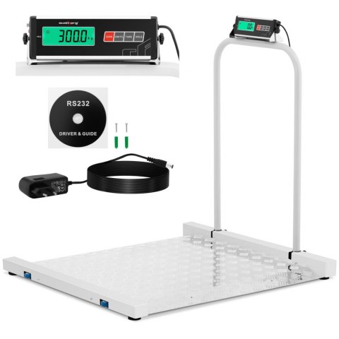 Waga platformowa magazynowa 100 x 95 cm LCD RS232 300 kg / 100 g Steinberg Systems Waga platformowa magazynowa 100 x 95 cm LCD RS232 300 kg / 100 g Steinberg Systems