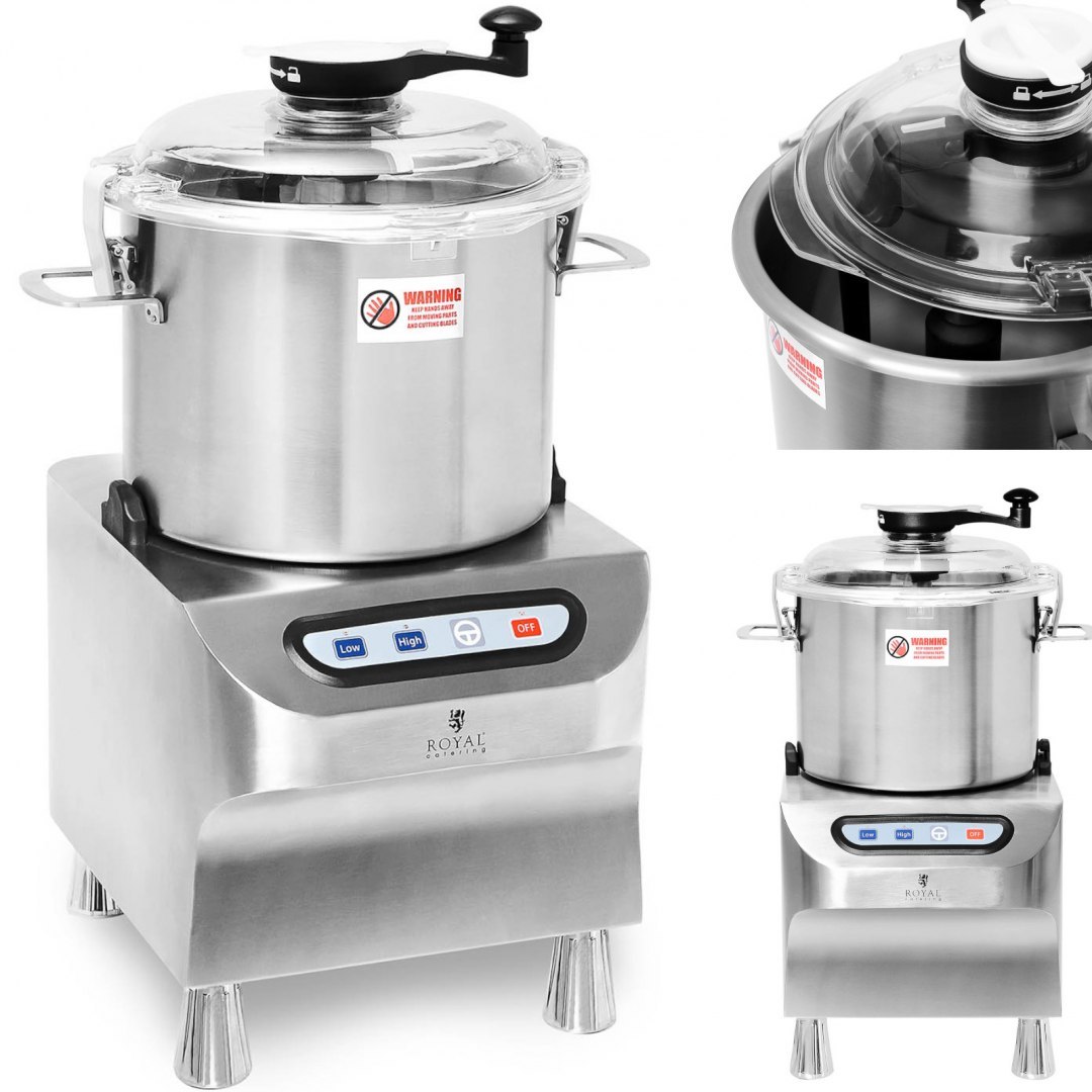 Kuter wilk gastronomiczny do siekania mielenia krojenia mięsa warzyw 12 l 1500/2200 obr./min 1500 W Royal Catering Kuter wilk gastronomiczny do siekania mielenia krojenia mięsa warzyw 12 l 1500/2200 obr./min 1500 W Royal Catering