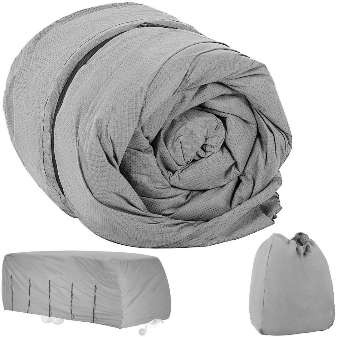 Pokrowiec plandeka ochronna na przyczepę kempingową campera wodoodporna 500x220x250 cm MSW Pokrowiec plandeka ochronna na przyczepę kempingową campera wodoodporna 500x220x250 cm MSW