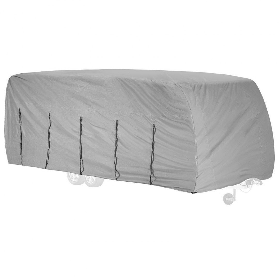 Pokrowiec plandeka ochronna na przyczepę kempingową campera wodoodporna 500x220x250 cm MSW Pokrowiec plandeka ochronna na przyczepę kempingową campera wodoodporna 500x220x250 cm MSW