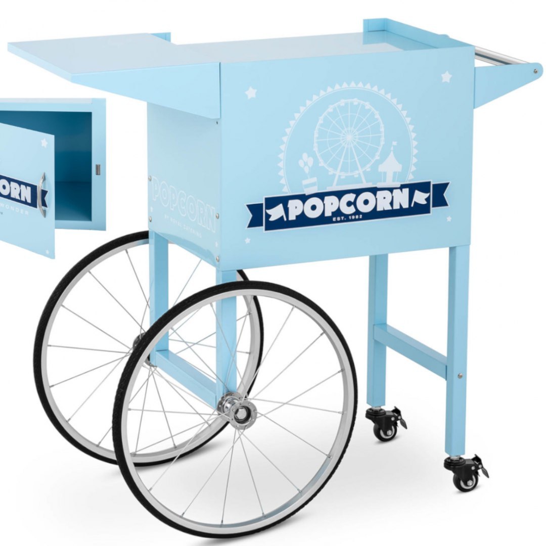 Wózek podstawa do maszyny do popcornu z szafką retro 51 x 37 cm - niebieski Royal Catering Wózek podstawa do maszyny do popcornu z szafką retro 51 x 37 cm - niebieski Royal Catering