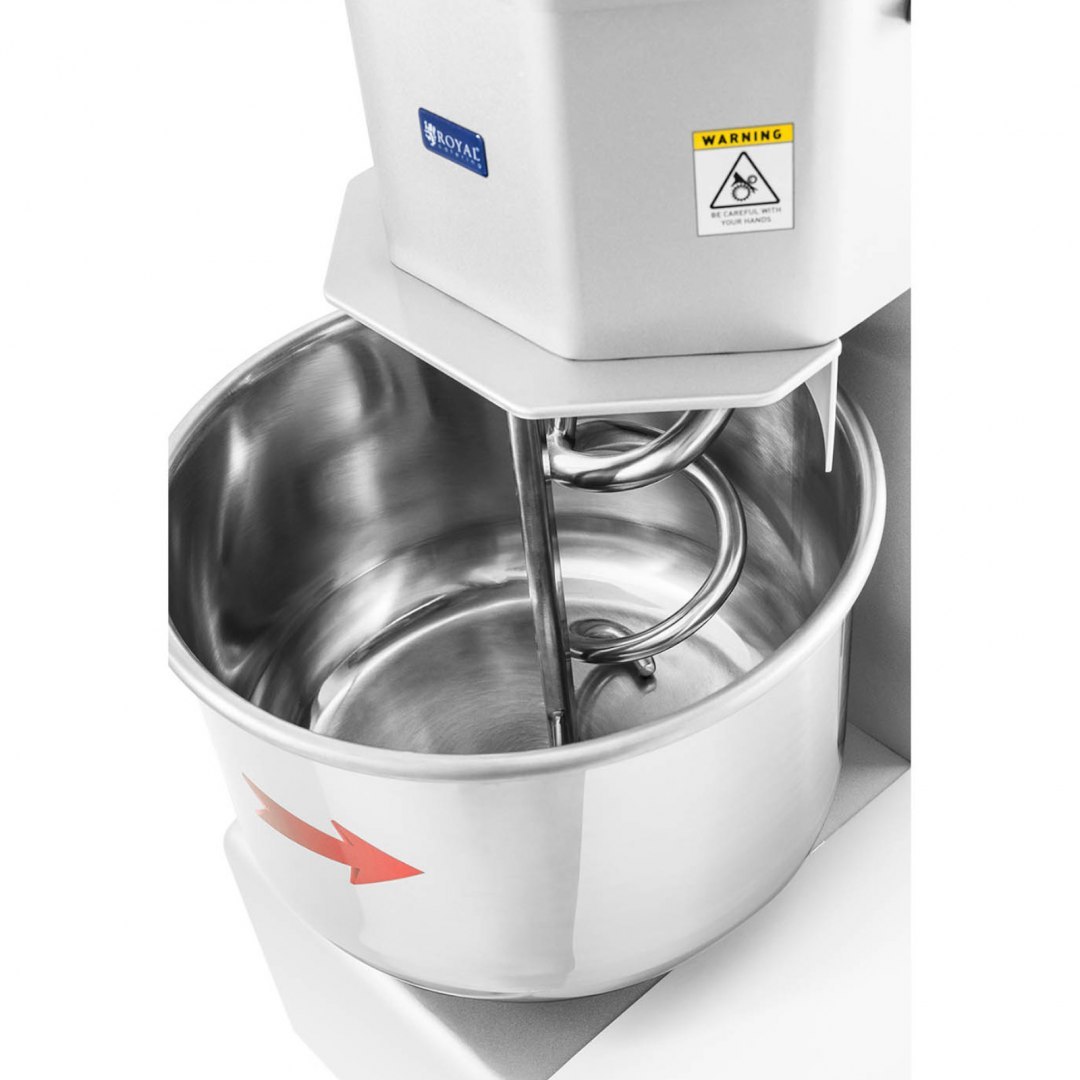 Miesiarka mikser spiralny do ciasta ze stałą dzieżą 30 l 2100 W Royal Catering Miesiarka mikser spiralny do ciasta ze stałą dzieżą 30 l 2100 W Royal Catering