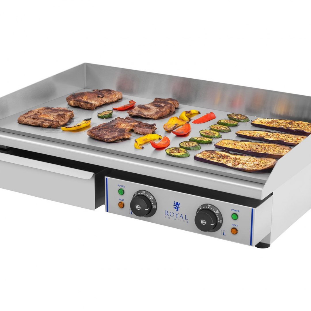 Grill elektryczny z wysokim rantem szer. 75cm Royal Catering Grill elektryczny z wysokim rantem szer. 75cm Royal Catering
