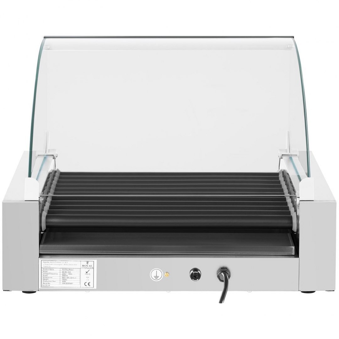 Grill rolkowy z szybą Roller grill z rolkami z teflonu 11T Royal Catering Grill rolkowy z szybą Roller grill z rolkami z teflonu 11T Royal Catering