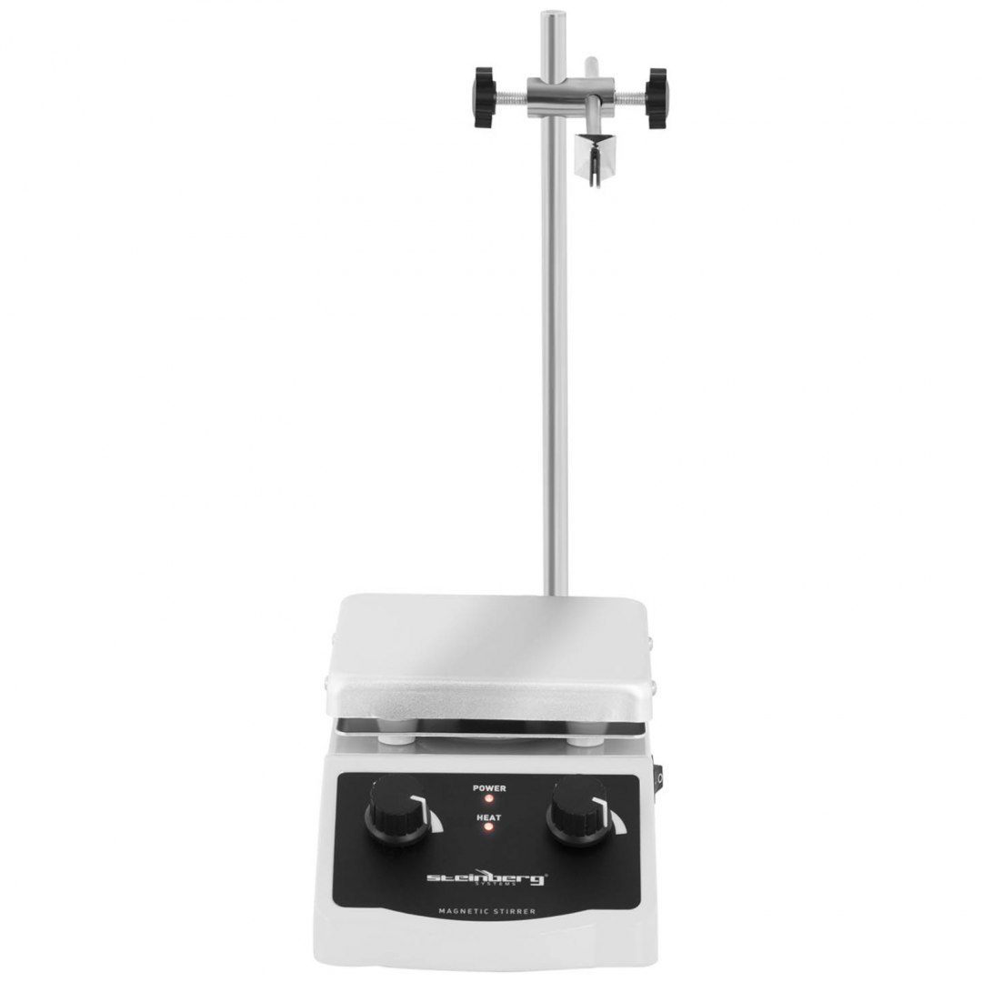 Mieszadło magnetyczne laboratoryjne ze stojakiem uchwytem 380C 2000 obr./min 120 x 120 mm Steinberg Systems Mieszadło magnetyczne laboratoryjne ze stojakiem uchwytem 380C 2000 obr./min 120 x 120 mm Steinberg Systems