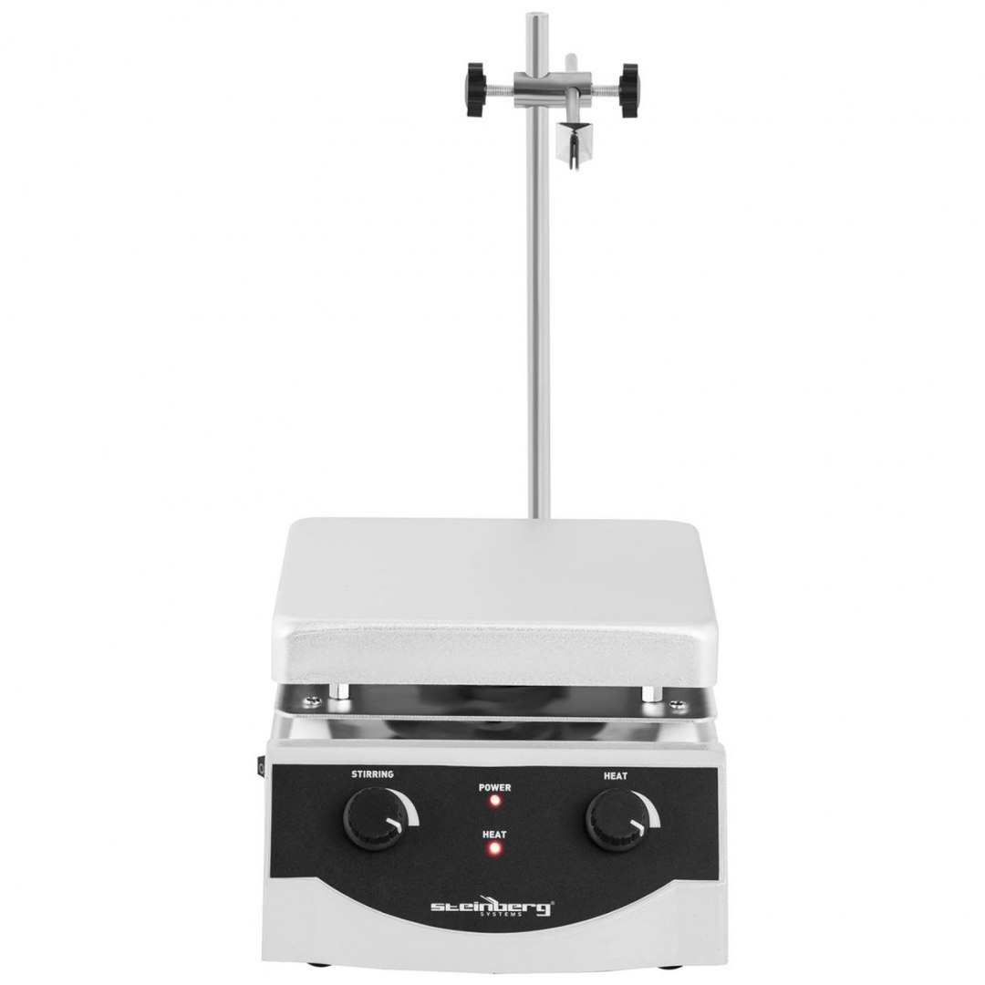 Mieszadło magnetyczne laboratoryjne ze stojakiem uchwytem 380C 2000 obr./min 170 x 170 mm Steinberg Systems Mieszadło magnetyczne laboratoryjne ze stojakiem uchwytem 380C 2000 obr./min 170 x 170 mm Steinberg Systems