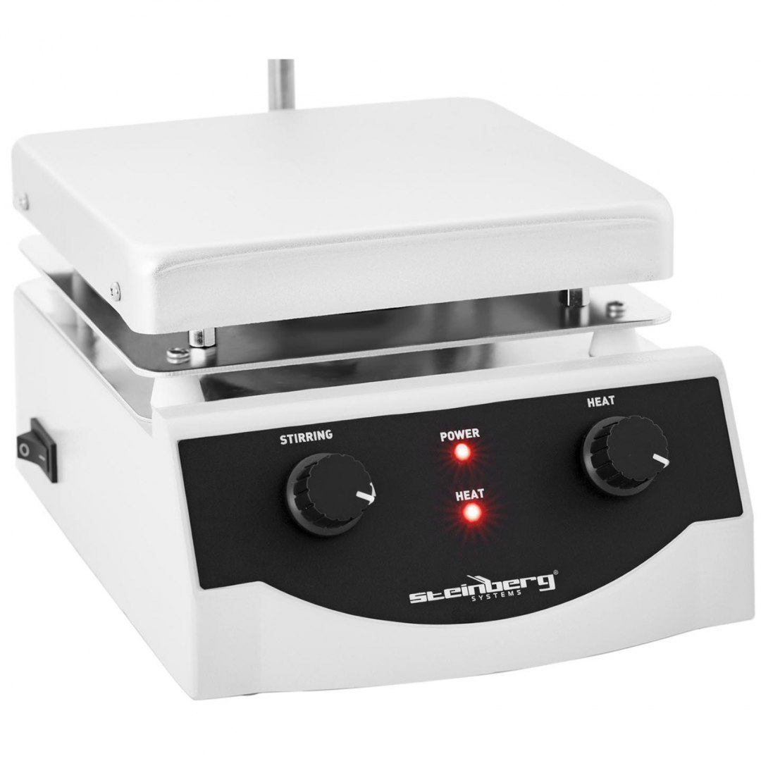 Mieszadło magnetyczne laboratoryjne ze stojakiem uchwytem 380C 2000 obr./min 170 x 170 mm Steinberg Systems Mieszadło magnetyczne laboratoryjne ze stojakiem uchwytem 380C 2000 obr./min 170 x 170 mm Steinberg Systems
