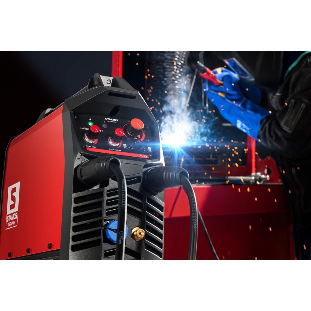 Spawarka inwertorowa IGBT TIG MMA 2T/4T ARC-Force Anti Stick 200A Stamos Germany Stamos Germany Spawarka inwertorowa IGBT TIG MMA 2T/4T ARC-Force Anti Stick 200A Stamos Germany Stamos Germany
