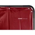 Ekran kurtyna spawalnicza ochronna z ramą na kółkach 239 x 175 cm - czerwona Stamos Germany