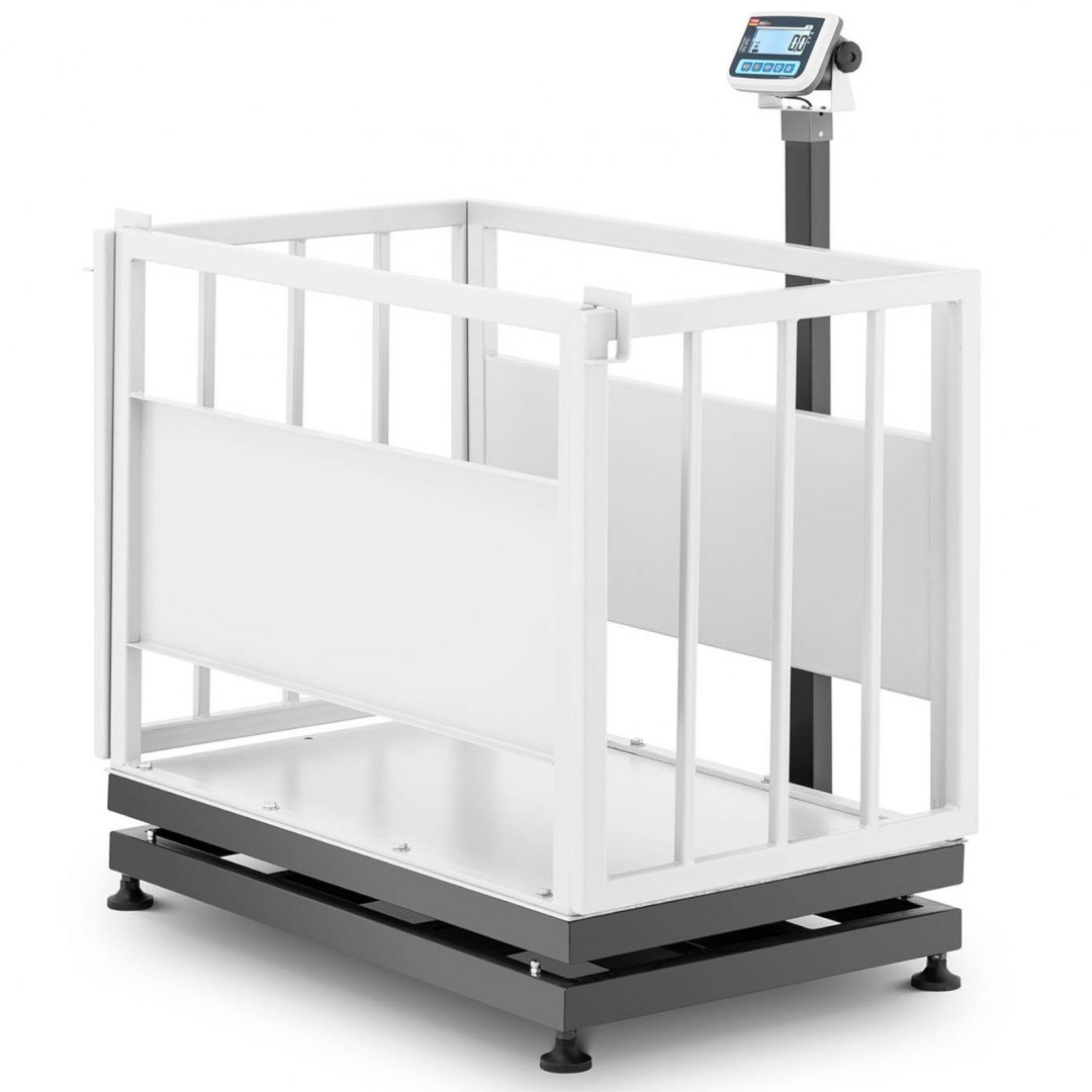 Waga weterynaryjna platformowa inwentarska z klatką dla zwierząt 300/0.1 kg 110x70 cm LCD TEM Waga weterynaryjna platformowa inwentarska z klatką dla zwierząt 300/0.1 kg 110x70 cm LCD TEM
