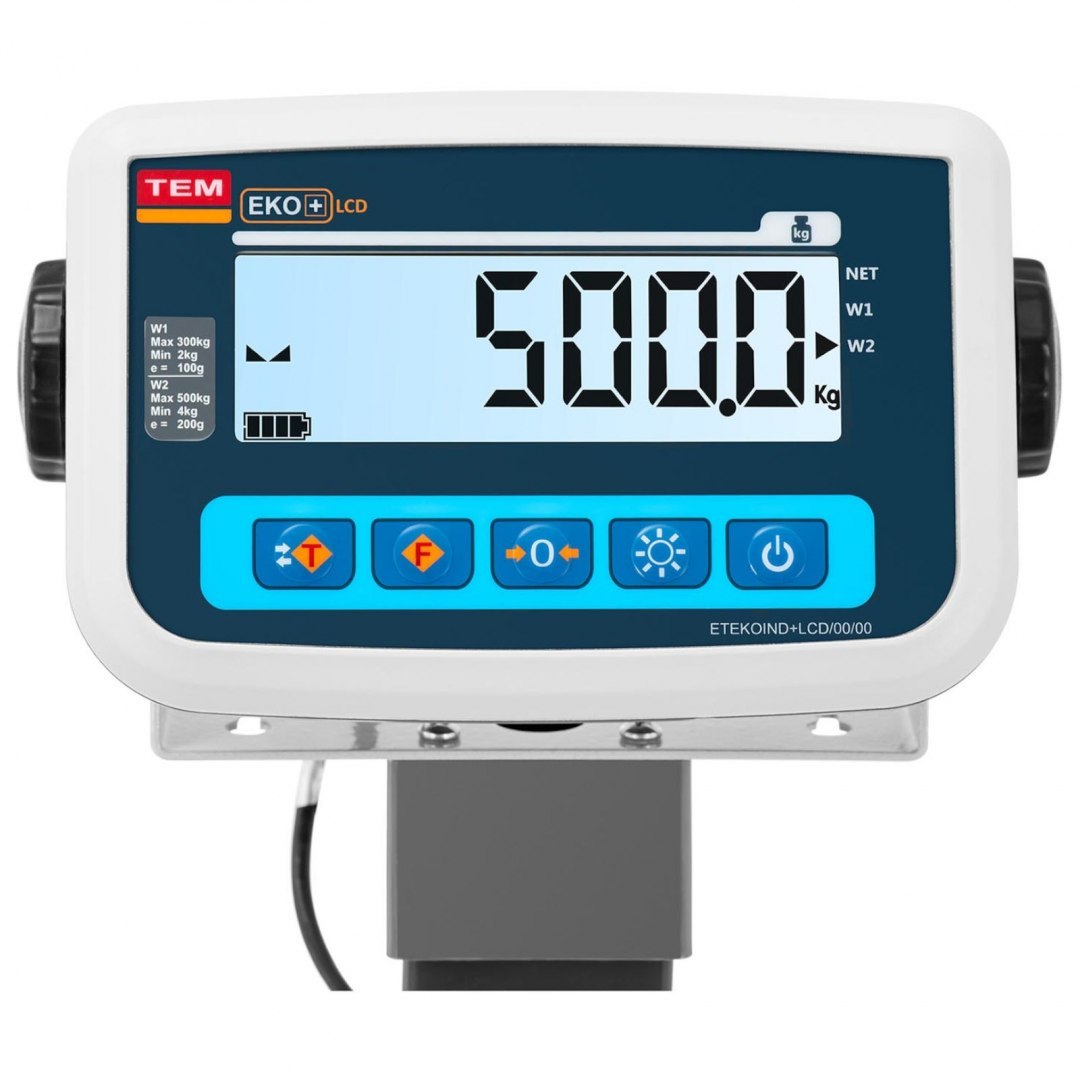 Waga weterynaryjna platformowa inwentarska z klatką dla zwierząt 300/0.1 kg 110x70 cm LCD TEM Waga weterynaryjna platformowa inwentarska z klatką dla zwierząt 300/0.1 kg 110x70 cm LCD TEM