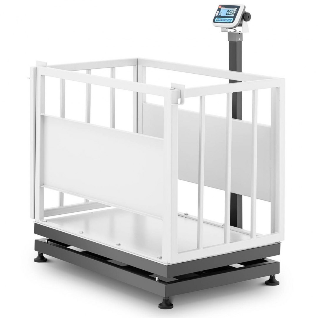 Waga weterynaryjna platformowa inwentarzowa z klatką dla zwierząt 500/0.2 kg 110x70 cm LCD TEM Waga weterynaryjna platformowa inwentarzowa z klatką dla zwierząt 500/0.2 kg 110x70 cm LCD TEM