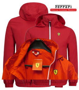 Wiatrówka męska z kapturem kurtka kolekcja Ferrari