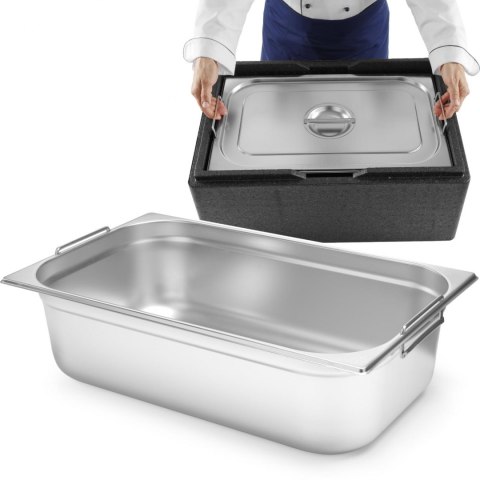 Pojemnik gastronomiczny GN 1/1 z chowanymi uchwytami 530x325x150mm 21L 817148 Hendi Pojemnik gastronomiczny GN 1/1 z chowanymi uchwytami 530x325x150mm 21L 817148 Hendi