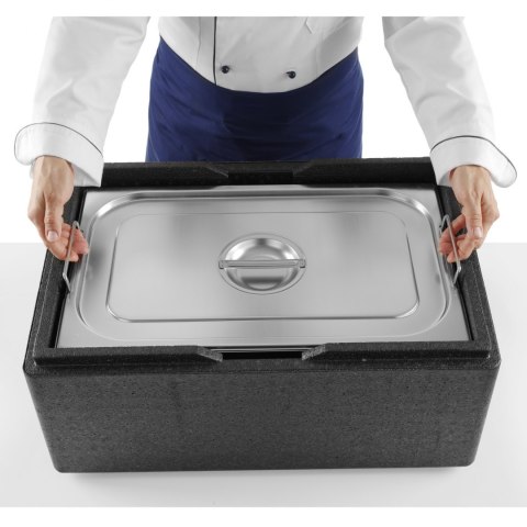 Pojemnik gastronomiczny GN 1/1 z chowanymi uchwytami 530x325x150mm 21L 817148 Hendi Pojemnik gastronomiczny GN 1/1 z chowanymi uchwytami 530x325x150mm 21L 817148 Hendi